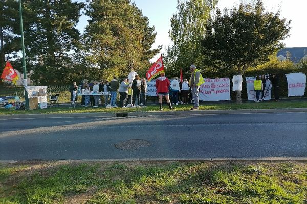 Le personnel soignant de l'Ehpad de Biéville-Beuville (14) est en grève ce mercredi 21 septembre 2022.