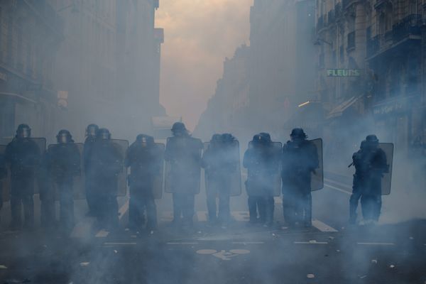 Les faits ont eu lieu lors d'une manifestation contre la réforme des retraites à Paris en 2023 (illustration).