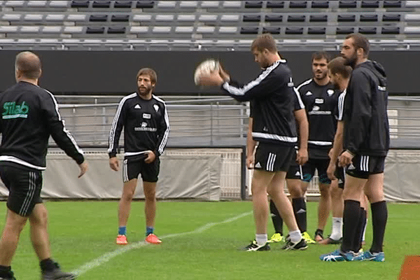 Le CA Brive lors de son ultime entrainement, avant la réception du champion de France en titre, le Racing 92, demain samedi 1er octobre à 20H45.