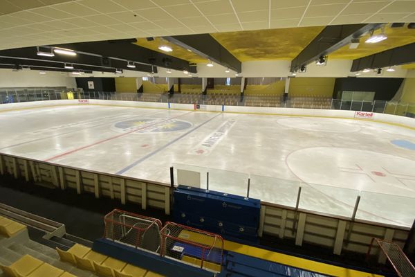 La petite patinoire du Coliseum est prête, ce vendredi 25 août.