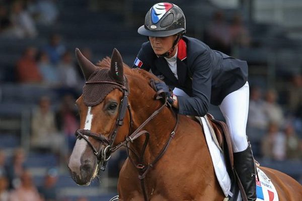 Photo d'archive: Pénélope Leprévost et Flora de Mariposa. Le duo a remporté ce dimanche le Grand Prix d'Oslo, première étape qualificative de la Coupe du monde de saut d'obstacles