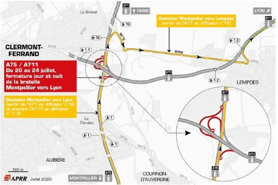 ClermontFerrand nouvelles fermetures de l’autoroute A75 jusqu’au 31