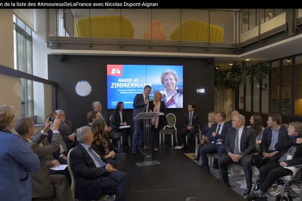 Marie-Jo Zimmermann, conseillère munipale à Metz figure en 4e position de la liste de Nicolas Dupont-Aignan pour les élections européennes 2019.