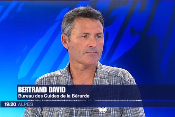 Bertrand David sur le plateau de France 3 Alpes en juin 2014. 