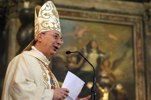 Le cardinal corse Dominique Mamberti en train de célébrer A Madunnuccia en 2015 dans la cathédrale d'Ajaccio. Le 18 mars prochain, il sera de nouveau présent pour présider la cérémonie. Une première depuis 8 ans.