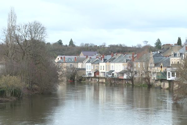 La rivière de la Creuse. Le 12 février 2024.