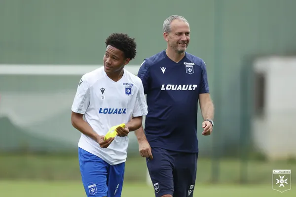 David Carré (à droite) a passé l'essentiel de sa carrière de technicien à l'AJ Auxerre.