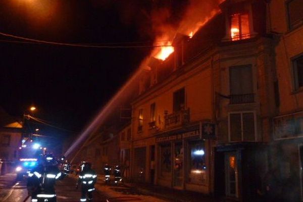 Les secours de l'incendie de Ronchamp