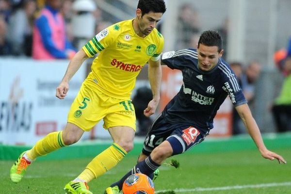 Olivier Veigneau face à Florian Thauvin, le 25 avril 2014 à La Beaujoire