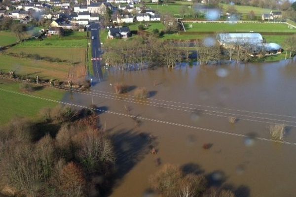 Redon vue du ciel le 10 février 2014