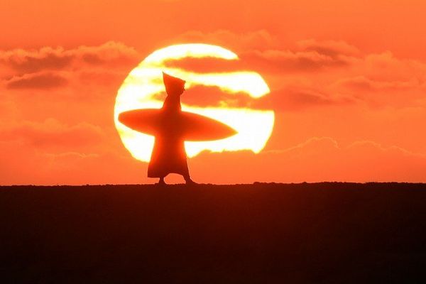 Soleil idéal pour surfer, bon la photo a été prise au Maroc !