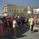 200 militants se sont réunis devant la préfecture de l'Hérault pour demander à Emmanuel Macron de désigner un Premier ministre issu de la gauche. Jeudi 18 juillet 2024.