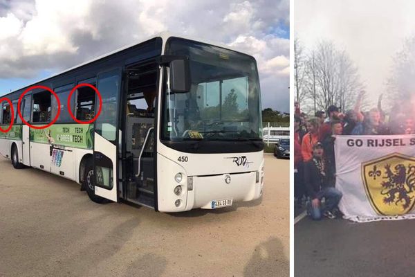 Le car des Go Rijsel spirit vandalisé