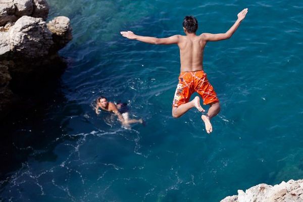 Un plongeon à Nice, été 2013.