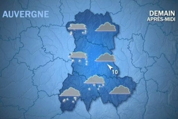 La neige tombera en Auvergne ce week-end. Les températures devraient remonter légèrement et repasser au-dessus de 0° dans la journée de samedi.