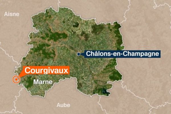 Accident d'un poids-lourd à Courgivaux dans la Marne