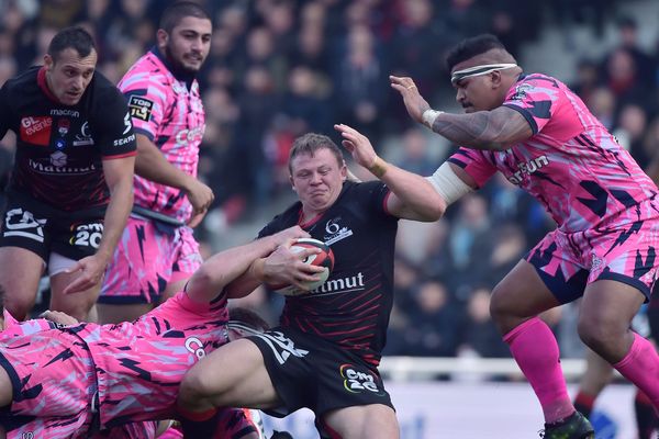 Le Lyonnais Jean-Marc Doussain lors du match entre le LOU et le Stade Français en Top 14 à Lyon.