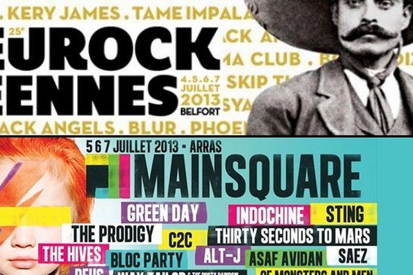 L'affiche des Eurockéennes vs l'affiche du Main Square : vous préférez laquelle ? 