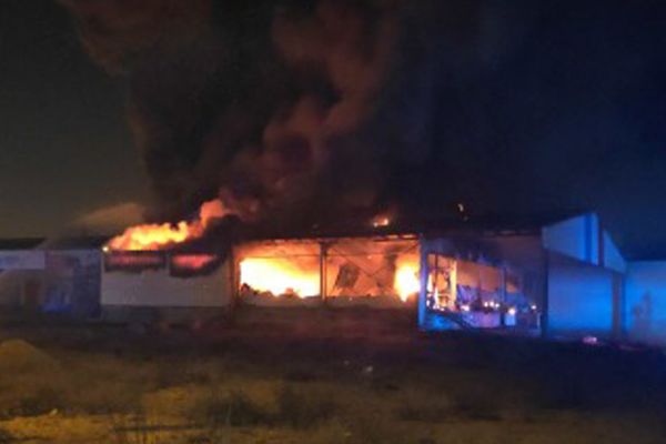 L'incendie était visible de loin à Boulogne-sur-Mer ce mercredi soir