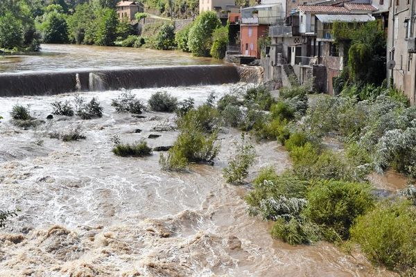 Crue du Dourdou à Camares Aveyron en 2014