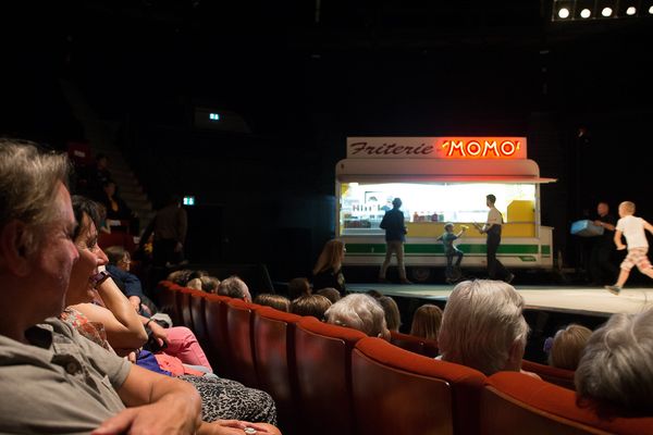 Une représentation de la pièce "Stadium" à Douai en mai 2017.