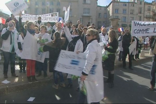 Les salariés de Contralco devant la préfecture de l'Hérault