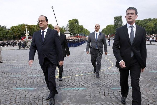 François Hollande et Manuel Valls, lundi 14 juillet.