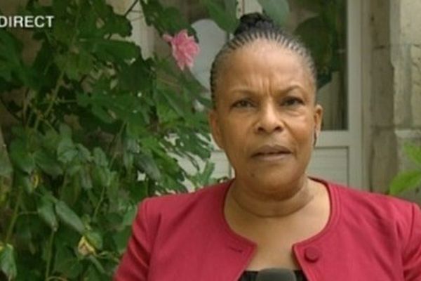 Christiane Taubira régissait en direct d'Agen dans le Midi Pile de France 3 Aquitaine.