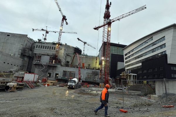 Le chantier de l'EPR de Flamanville en 2012