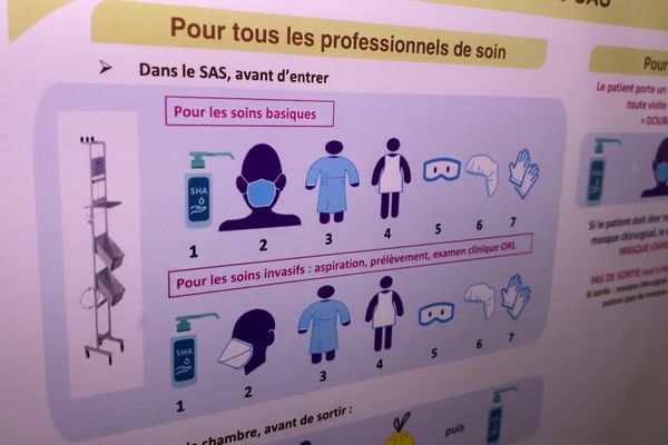 A l'hôpital, les gestes de protection sont toujours d'actualité.