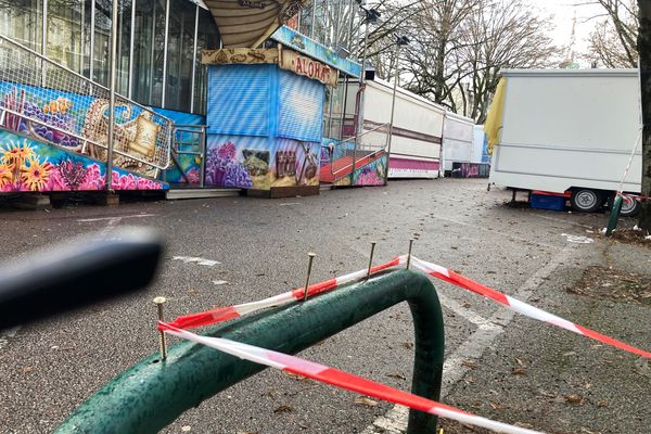 Photo d'illustration au lendemain de l'agression de janvier 2024 dans cette même fête foraine de Limoges.