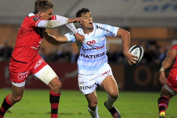 Le Racing 92 face au Stade toulousain, au stade Yves-du-Manoir, à Colombes, dans les Hauts-de-Seine, le 4 septembre 2016.