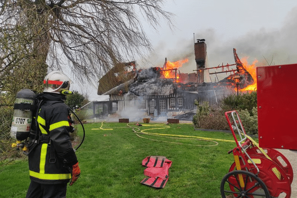 L'incendie s'est produit en début d'après-midi ce jeudi 16 février près de Criquetot l'Esneval, à la pointe de Caux