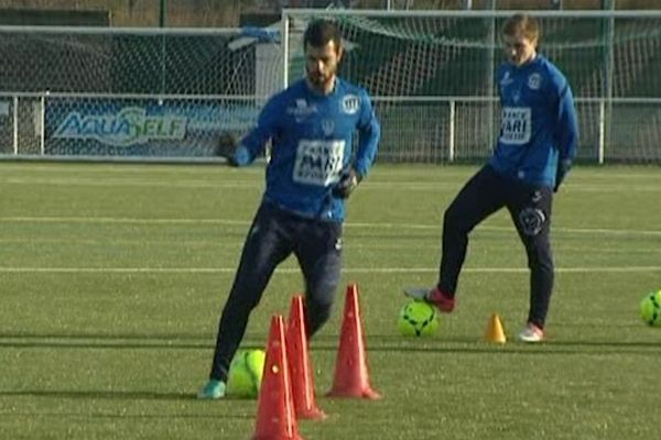 Brest à l'entrainement avant le derby à Rennes