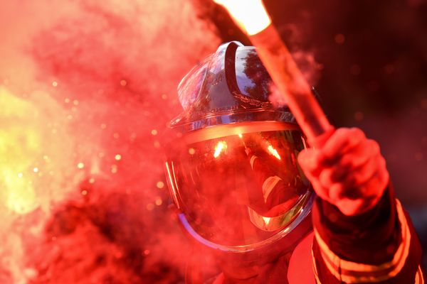 Manifestation des pompiers, le 15 octobre 2019 à Paris.