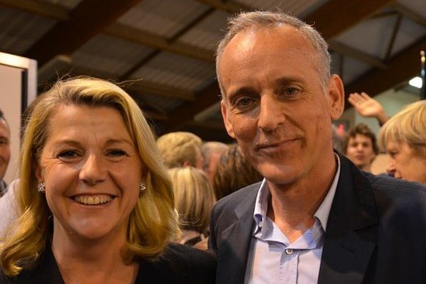 Loïc Dombreval, maire de Vence et sa première adjointe Anne Sattonnet.