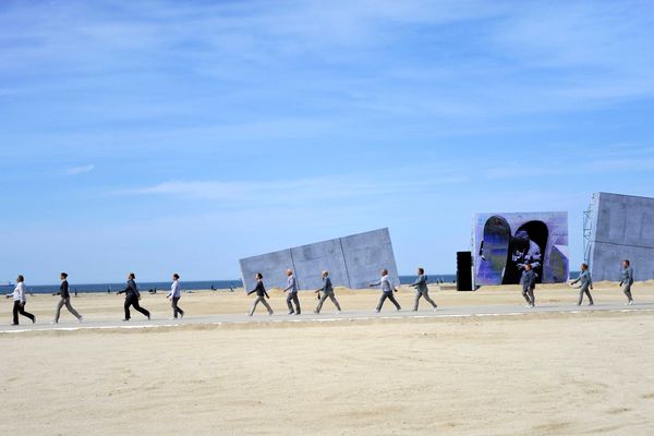 Cérémonie de commémoration du 70ème anniversaire du D-Day, en 2014 sur la plage de Ouistreham.