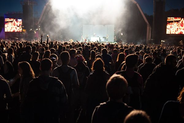 La foule devant le concert de Wax Taylor