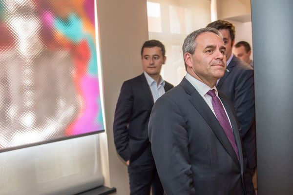 Xavier Bertrand a visité la maison natale du Général de Gaulle à Lille, le 18 juin 2015.