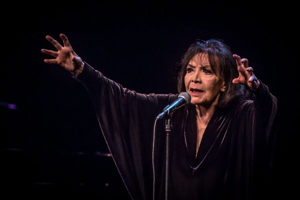 Juliette Gréco lors de son concert d'adieu au théâtre Bernadette-Lafont à Nîmes - 9 mars 2016