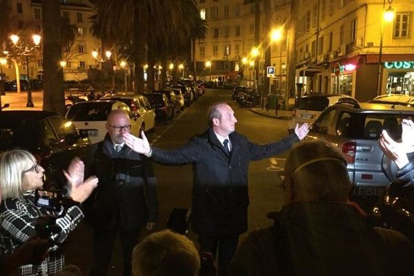 Laurent Marcangeli, au soir de sa victoire aux Municipales, le 15 mars dernier