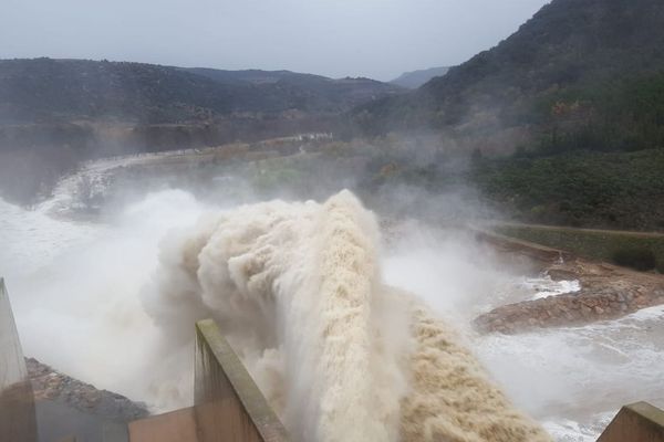 Cassagnes (Pyrénées-Orientales) - des délestages au barrage de Caramany - 23 janvier 2020.