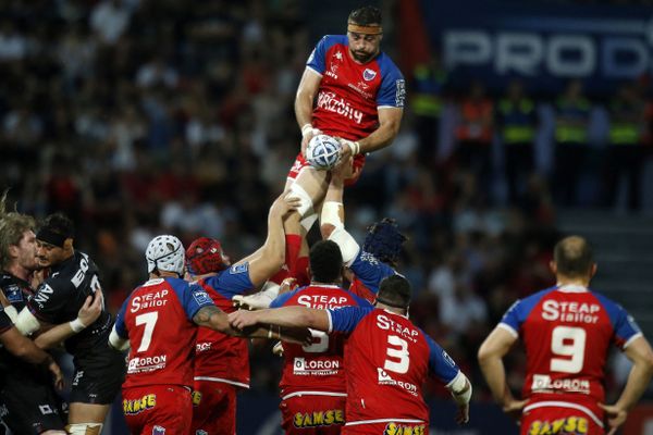 Les joueurs du FCG face à Oyonnax, lors de la finale de Pro D2, le 27 mai dernier.