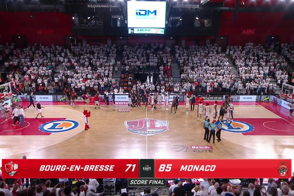 L'As Monaco décroche son ticket pour la finale du championnat de France de basket en battant JL Bourg 85 à 71