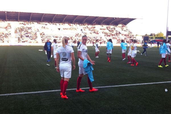 Les Bleues à l'entraînement, à Gaston-Petit.