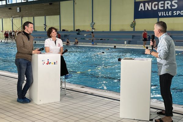 Tournage 54321 jeux avec Nicolas Touzaint et Claire Supiot