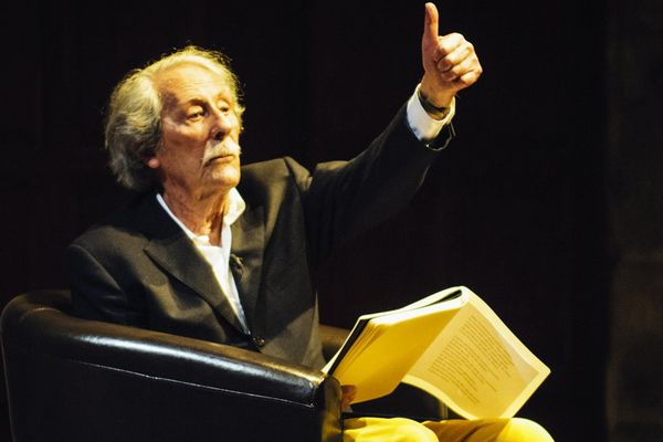 Jean Rochefort lors de sa participation au festival Coup de théâtre en 2014.