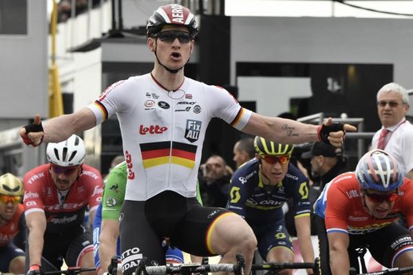 André Greipel  à l'arrivée de la 5è étape du Paris-Nice