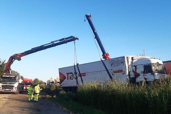 L'intervention des pompiers s'est prolongée en début de matinée sur la RN113.