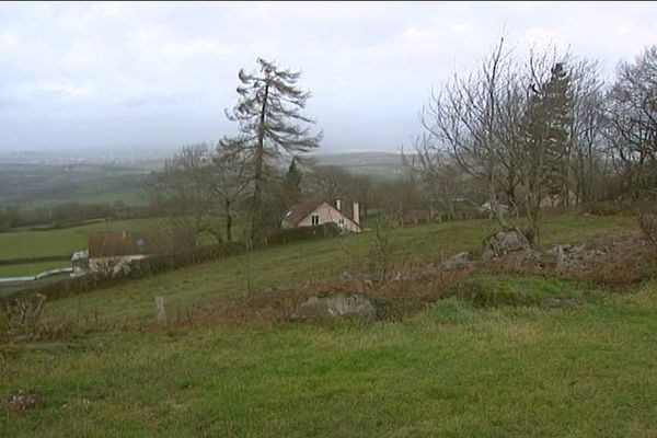 Mont-Saint-Vincent pris dans la tourmente de  la tempête Eleanore, ce mercredi 3 janvier 2018.